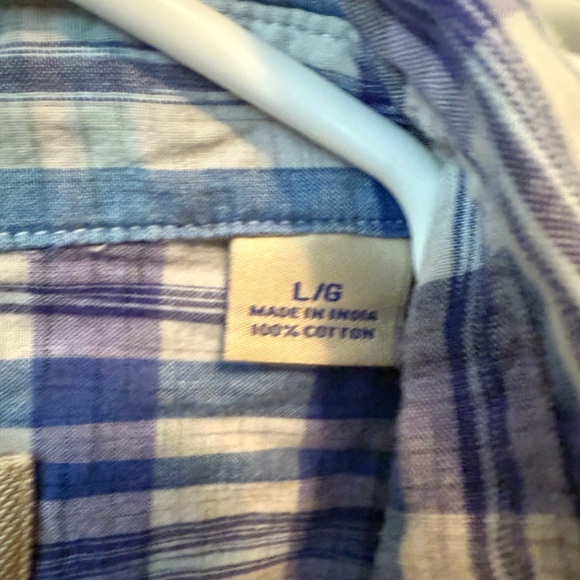 Tommy Bahama Men's Blue Plaid Button Down Shirt - Picture 3 of 4